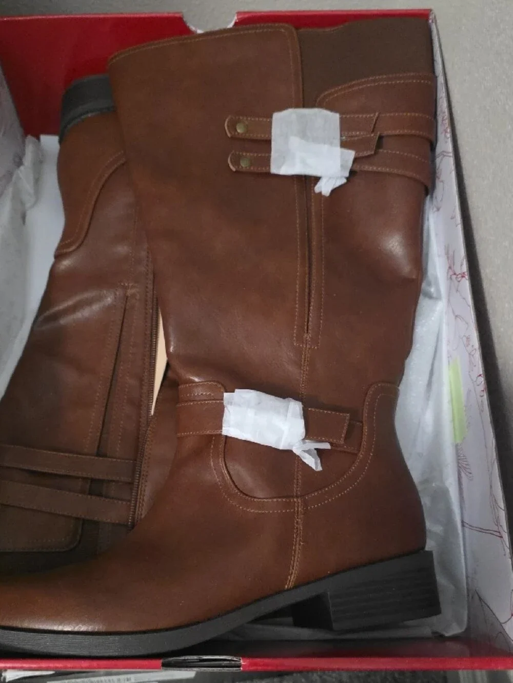 Classic Brown Knee-High Riding Boots - Women Size 9M XWC